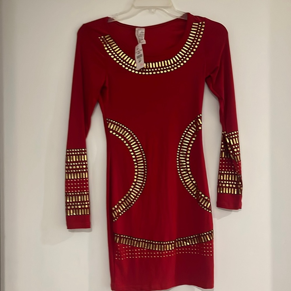 Red and gold dress. Never used..